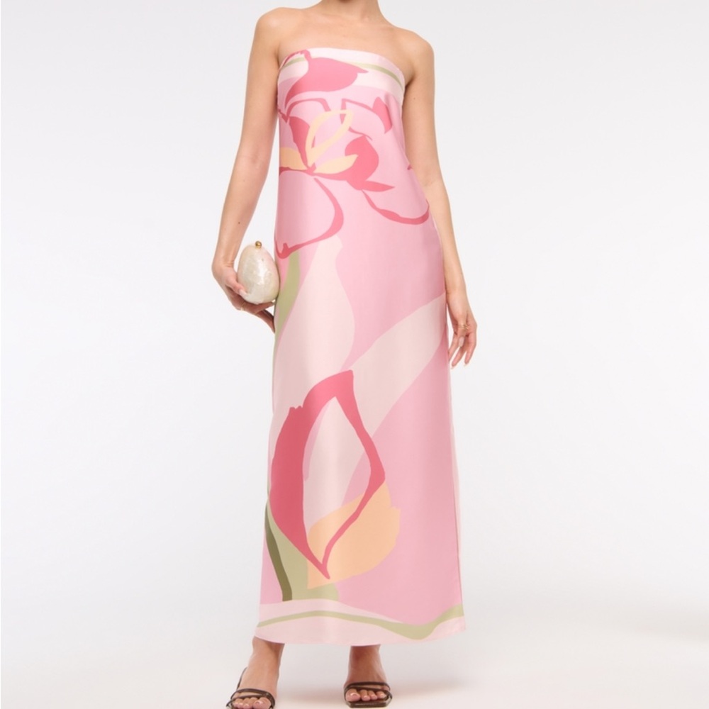 Abercrombie Julia Strapless Slip Maxi Dress